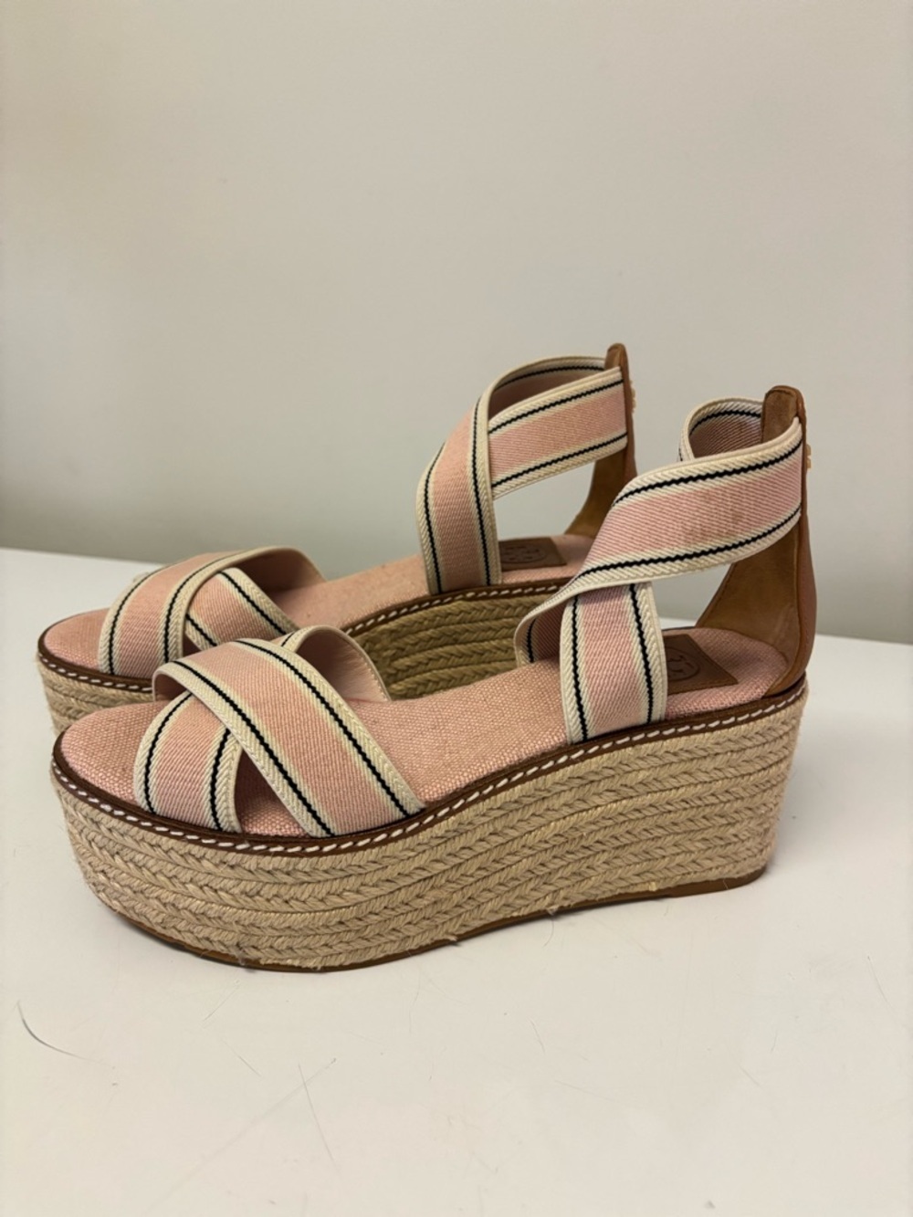 Tory Burch Frieda Espandrille Platform Wedge Sandals Women’s Size 6.5